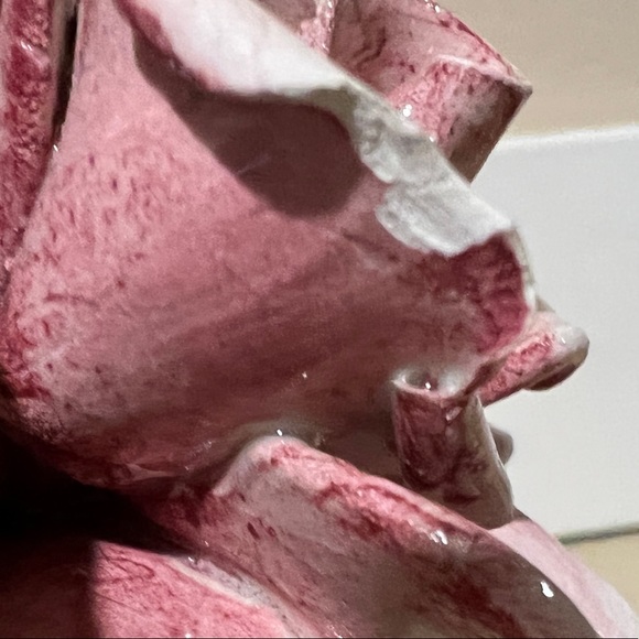 Vintage Lanzarin Handmade Italy Sculpted Roses Basket Candleholder Beautiful! - Picture 10 of 11